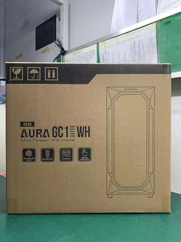 GAMDIAS AURA GC1 ELITE ATX Mid Tower White with Tempered Glass Side Panel ARGB image