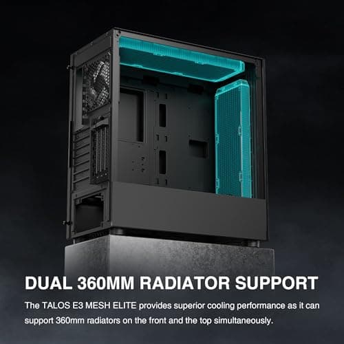 GAMDIAS TALOS E3 MESH ELITE ATX Mid Tower Black Tempered Glass image