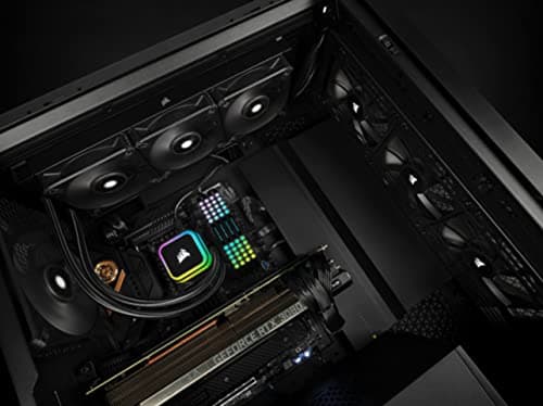 Corsair iCUE H100i RGB ELITE Water 240mm 59.1 CFM Black image