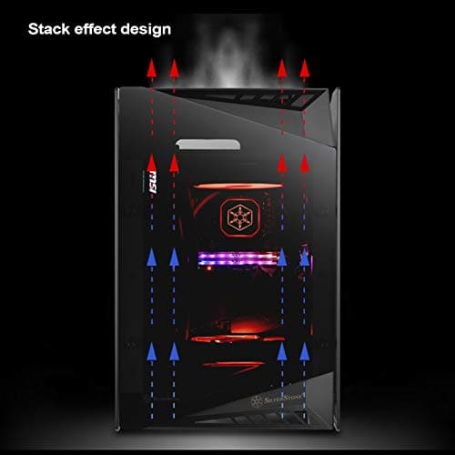 Silverstone Lucid LD03-AF Mini-ITX Tower Black with Tempered Glass Side Panel and USB 3.2 Gen 2 Type-C, USB 3.2 Gen 1 Type-A image