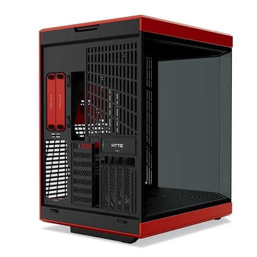 HYTE Y70 ATX Mid Tower Black Cherry / Red Tempered Glass image