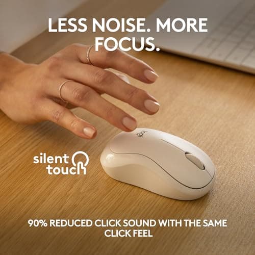 Logitech M240 Silent Bluetooth Wireless Optical White Mouse image