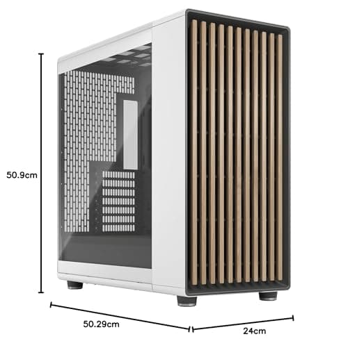 Fractal Design North XL ATX Full Tower White with Tempered Glass Side Panel and USB 3.2 Gen 2 Type-C, USB 3.2 Gen 1 Type-A image