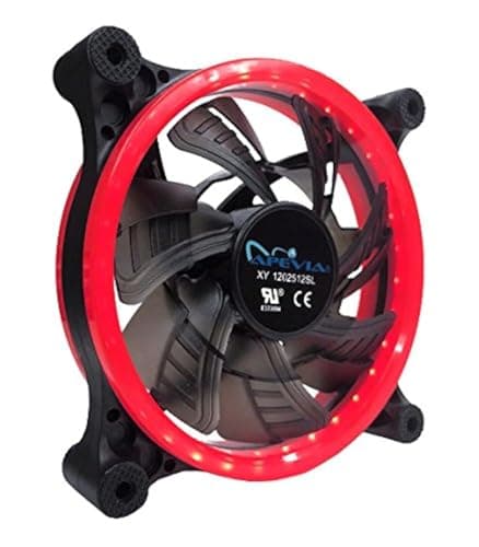 Apevia C 120mm Black / Red Red LED 57.67 CFM 1-Pack image