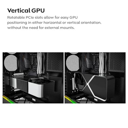 Montech HS02 ATX Mid Tower White with Tempered Glass Side Panel and USB 3.2 Gen 2 Type-C, USB 3.2 Gen 1 Type-A image