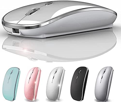 Wireless Mouse for Mac Pro Air Wireless Mouse for MacBook Air MacBook Pro Chromebook Laptop Desktop Computer iMac (Silver) image