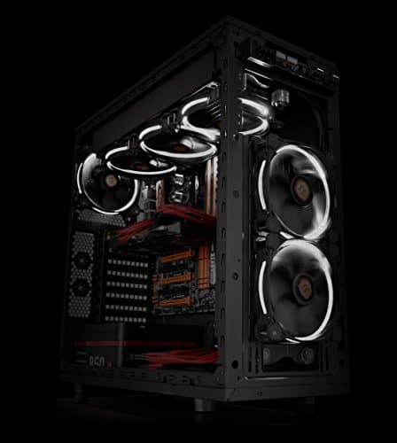 Thermaltake Riing 140mm Black / White White LED 51.15 CFM 1-Pack image