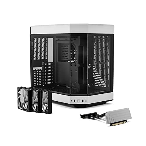 HYTE Y60 ATX Mid Tower White / Black with Tempered Glass Side Panel and USB 3.2 Gen 2 Type-C, USB 3.2 Gen 1 Type-A image