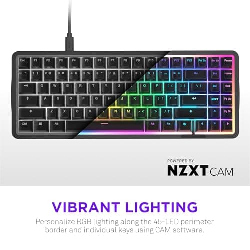 NZXT KB-101NB-US RGB Wired Gaming Keyboard image