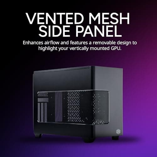 Cooler Master NR200P V3 Mini-ITX Desktop Black with Acrylic Side Panel and USB 3.2 Gen 2x2 Type-C, USB 3.2 Gen 1 Type-A image