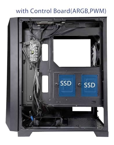 Xilence Xilent Breeze ATX Mid Tower Black with Tempered Glass Side Panel and USB 3.2 Gen 1 Type-A image