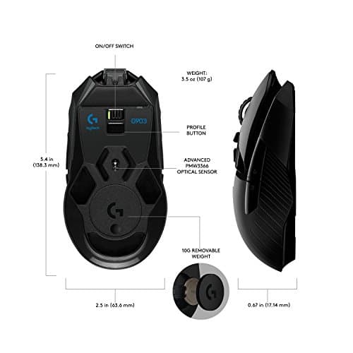 Logitech G903 Optical Wireless Gaming Mouse image