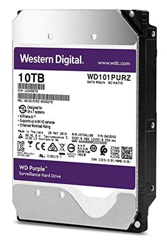 Western Digital Purple 10TB 3.5" Internal HDD 7200RPM SATA 6.0 Gb/s image