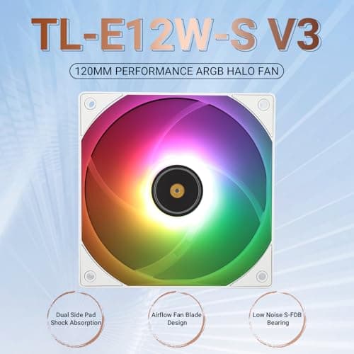 Thermalright TL-E12W-S V3 120mm White Addressable RGB PWM 72.37 CFM image