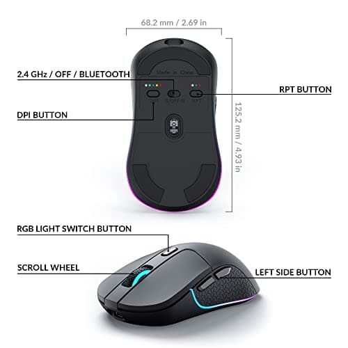 Keychron M3 Bluetooth Wireless Wired Optical Mouse image
