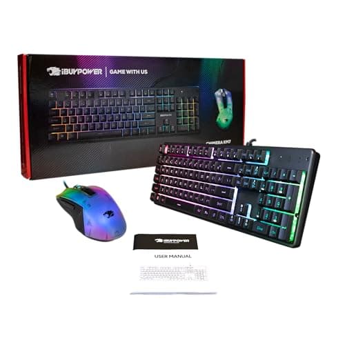 iBuypower Chimera KM7 RGB RGB Wired Gaming Keyboard With Optical Mouse image
