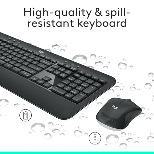 Logitech MK540 Advanced Wireless/Wired Standard Keyboard With Optical Mouse image