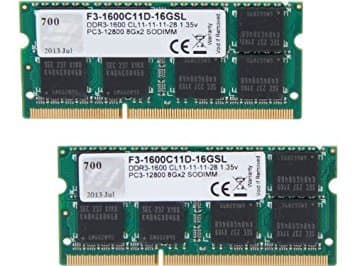 G.Skill F3-1600C11D-16GSL Green DDR3-1600 SODIMM CL11 16GB (2x8GB) main image