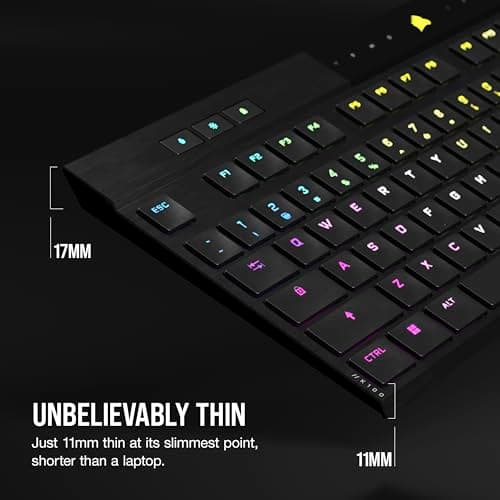 Corsair K100 AIR Wireless RGB Bluetooth/Wireless/Wired Gaming Keyboard image