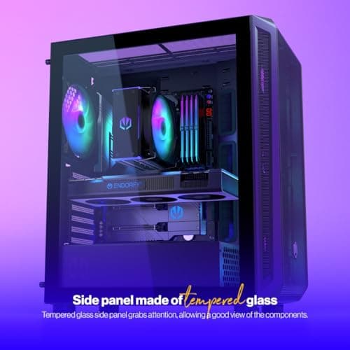 ENDORFY ARX 500 ARGB ATX Mid Tower Black Tempered Glass Side Panel image