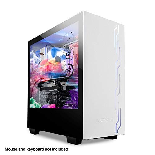 iBuypower Snowblind S ATX Mid Tower White Tempered Glass Side Panel image