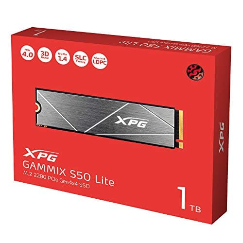 ADATA XPG GAMMIX S50 Lite 1TB SSD M.2-2280 PCIe 4.0 X4 NVMe image