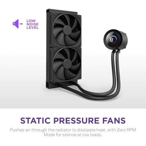 NZXT Kraken Plus 240mm AIO Liquid Cooler with 1.54" LCD image