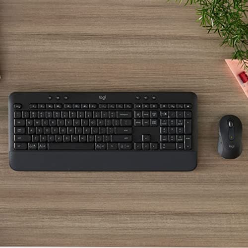 Logitech Signature MK650 Wired/Bluetooth/Wireless Standard Keyboard With Laser Mouse image