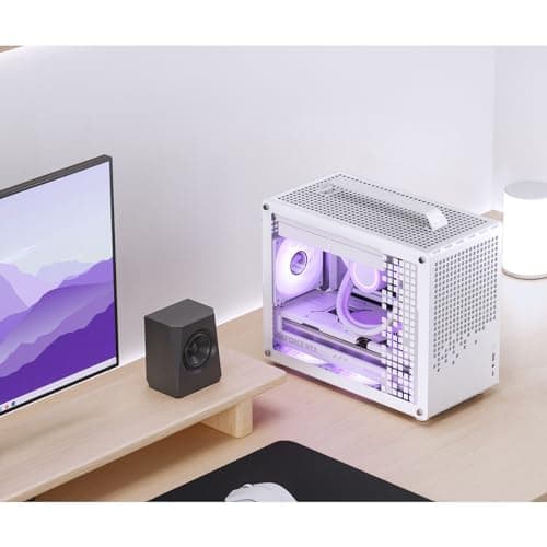 Jonsbo Jonsplus Z20 Micro ATX Desktop White Tempered Glass Side Panel, USB 3.2 Gen 2 Type-C, USB 3.2 Gen 1 Type-A image