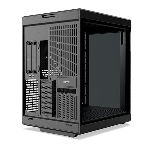HYTE - Y70 touch infinite Dual Chamber ATX Mid Tower Modern Aesthetic Case With Integrated 2.5K IPS Touchscreen - Pitch Black image