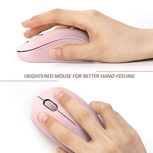seenda [Upgrade] Wireless Mouse, 2.4G Noiseless Mouse with USB Receiver Portable Computer Mice for PC, Tablet, Laptop and Windows/Mac/Linux - Pink image