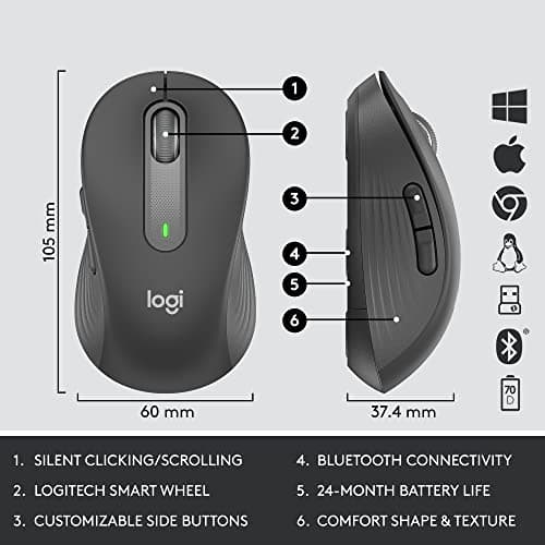 Logitech Signature MK650 Wired/Bluetooth/Wireless Standard Keyboard With Laser Mouse image