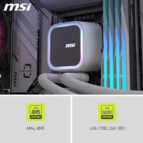 MSI MAG CORELIQUID A13 Water 240mm 62.6 CFM White image