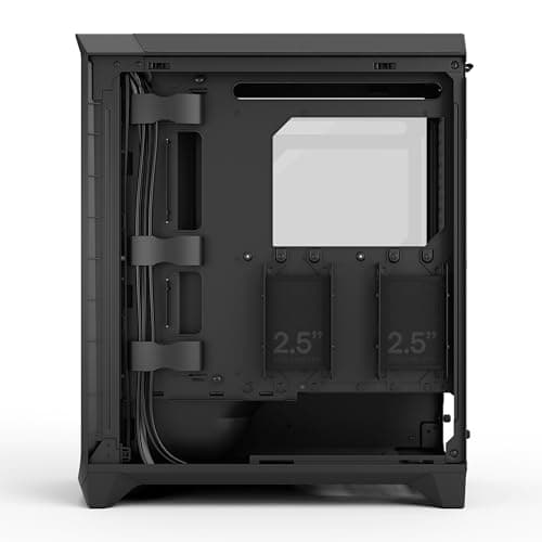 Fractal Design Meshify 3 ATX Mid Tower Black Tinted Tempered Glass Side Panel with USB 3.2 Gen 2x2 Type-C and USB 3.2 Gen 1 Type-A image