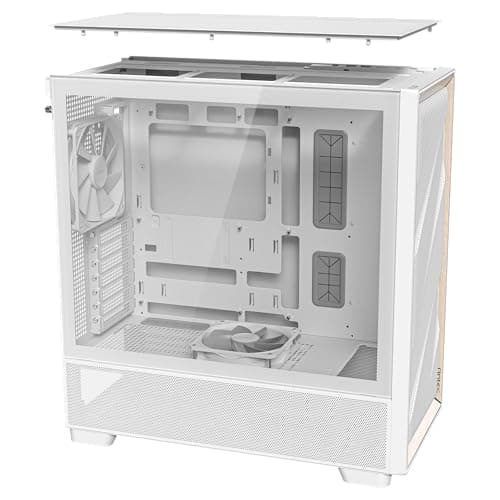 Antec FLUX ATX Mid Tower White / Brown with Tempered Glass Side Panel and USB 3.2 Gen 2 Type-C, USB 3.2 Gen 1 Type-A image