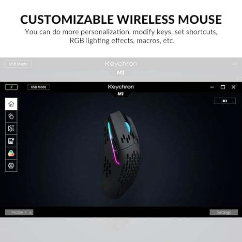 Keychron M1 Bluetooth Wireless Wired Optical Mouse image