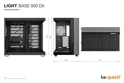 be quiet! Light Base 900 DX ATX Full Tower Black Tempered Glass Side Panel image