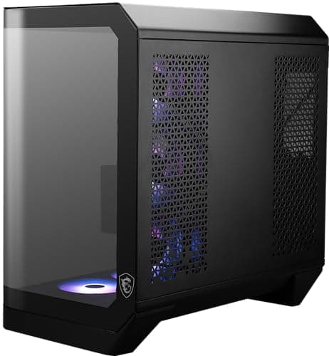 MSI MAG PANO 120R PZ ATX Mid Tower Black with Tempered Glass Side Panel and USB 3.2 Gen 2x2 Type-C USB 3.2 Gen 1 Type-A image