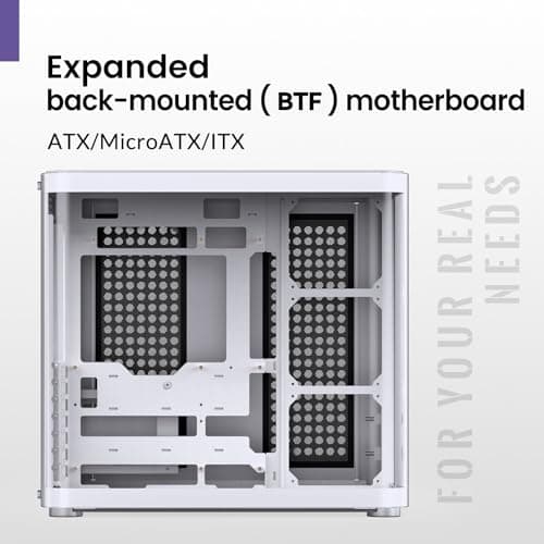 Jonsbo TK-2 2.0 ATX Mid Tower White with Tempered Glass Side Panel and USB 3.2 Gen 2 Type-C, USB 3.2 Gen 1 Type-A image