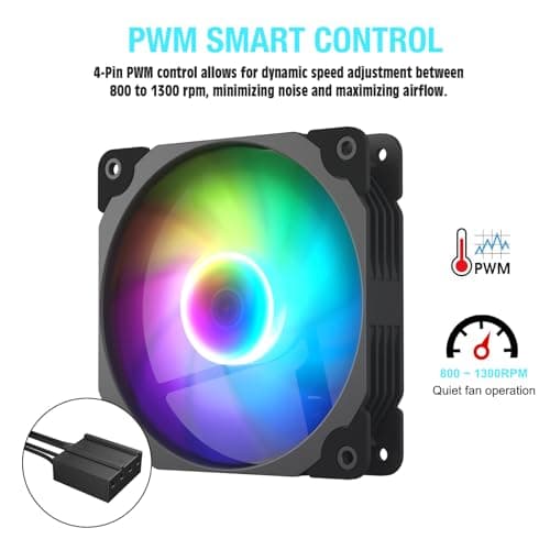 Vetroo ARGB120 120mm Black PWM ARGB image