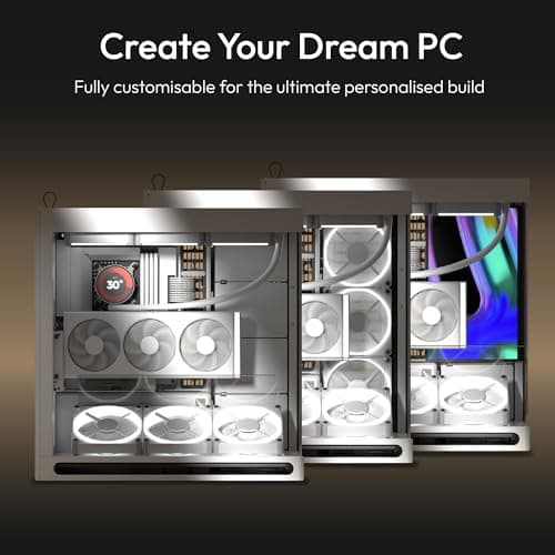 HAVN HS420 VGPU ATX Mid Tower White Tempered Glass Side Panel, USB 3.2 Gen 2 Type-C and USB 3.2 Gen 1 Type-A image