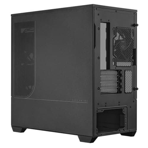 Asus Prime AP202 Micro ATX Mid Tower Black with Tempered Glass Side Panel and USB 3.2 Gen 2x2 Type-C, USB 3.2 Gen 1 Type-A image