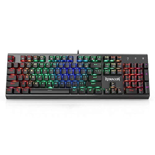 Redragon K570 PARTRYUSA RGB Backlit Mechanical Gaming Keyboard, Blue Switch, Gunmetal Solid Aluminum Base image