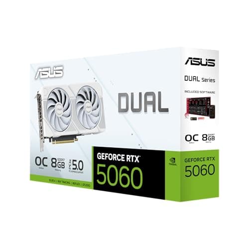 ASUS Dual GeForce RTX 5060 Ti 8GB GDDR7 White OC Edition image