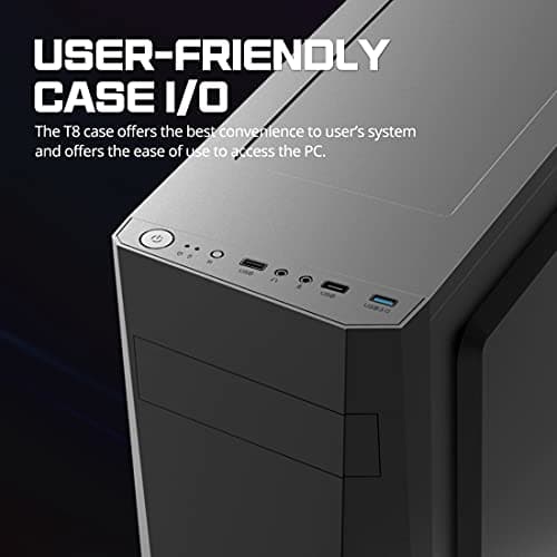 Zalman T8 ATX Mid Tower Black with USB 3.2 Gen 1 Type-A USB 2.0 Type-A image