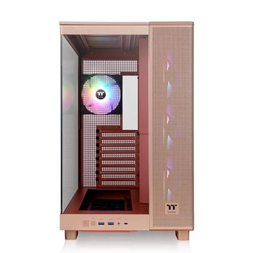 Thermaltake View 380 XL ATX Mid Tower Red / Copper Tempered Glass ARGB (Gravel Sand) image
