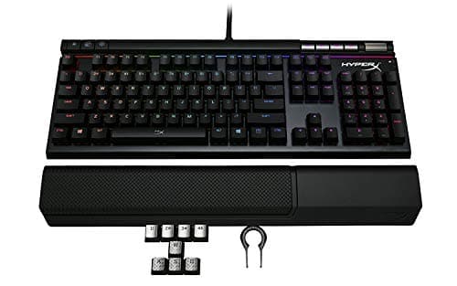 HyperX Alloy Elite RGB - Mechanical Gaming Keyboard - Software-Controlled Light & Macro Customization - Wrist Rest - Media Controls - Linear & Quiet - Cherry MX Red - RGB LED Backlit (HX-KB2RD2-US/R1) image