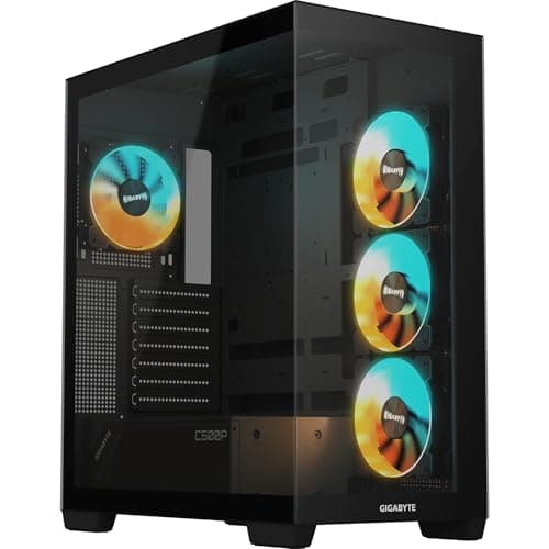 Gigabyte C500 ATX Mid Tower Black PANORAMIC STEALTH Tempered Glass Side Panel main image