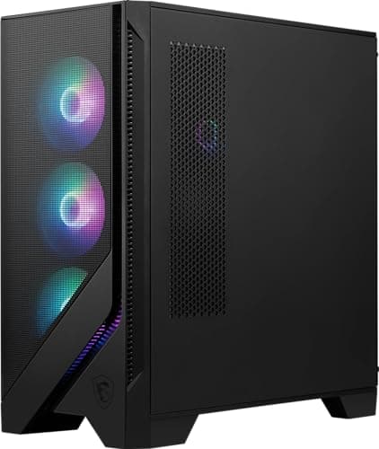 MSI MAG FORGE 321R AIRFLOW ATX Mid Tower Black Tempered Glass Side Panel image