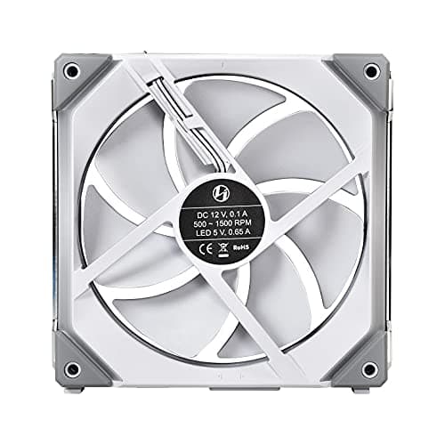Lian Li Uni Fan SL 140mm White Addressable RGB PWM 70.5 CFM 2-Pack image